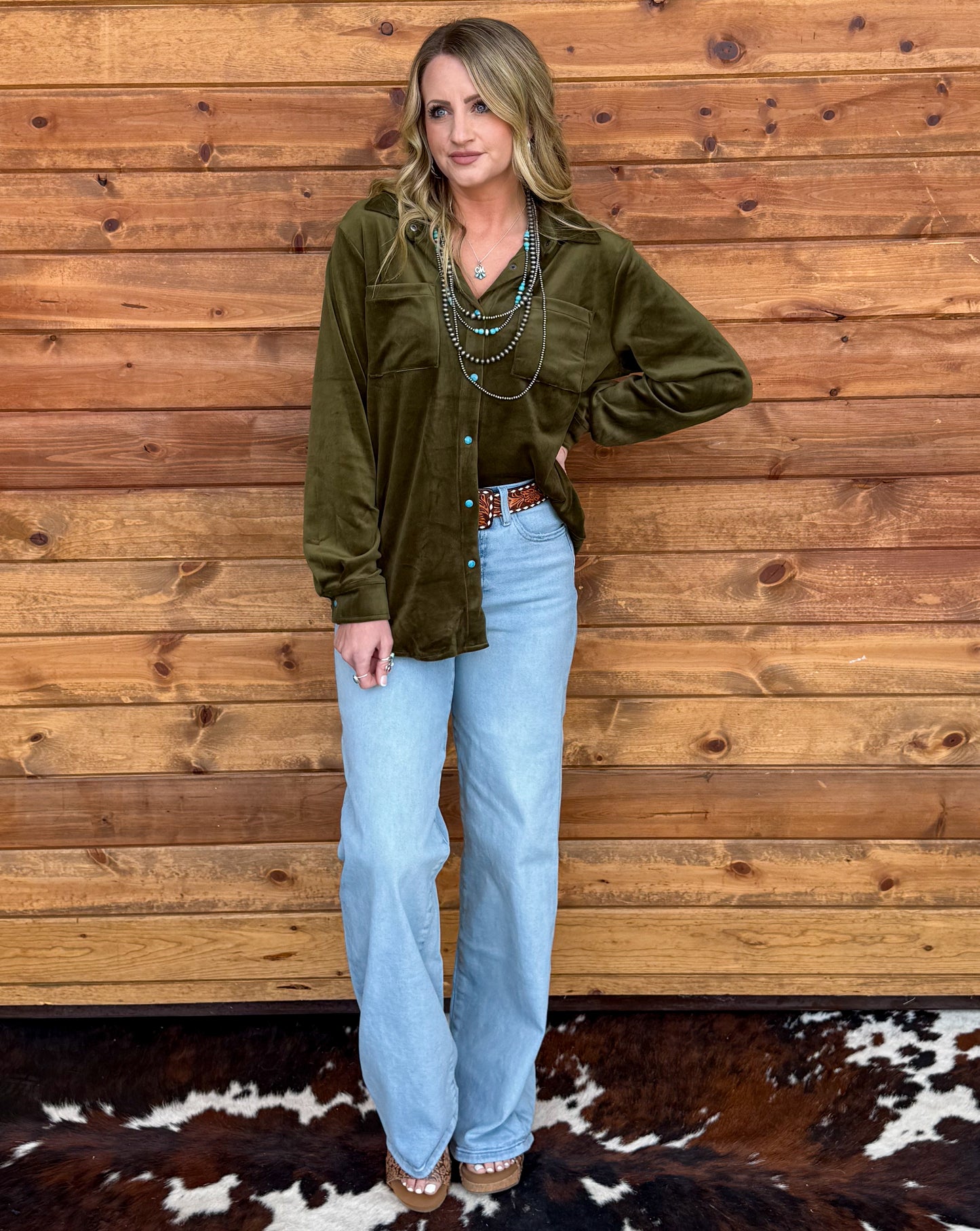 Velvet Moves Top *Agave