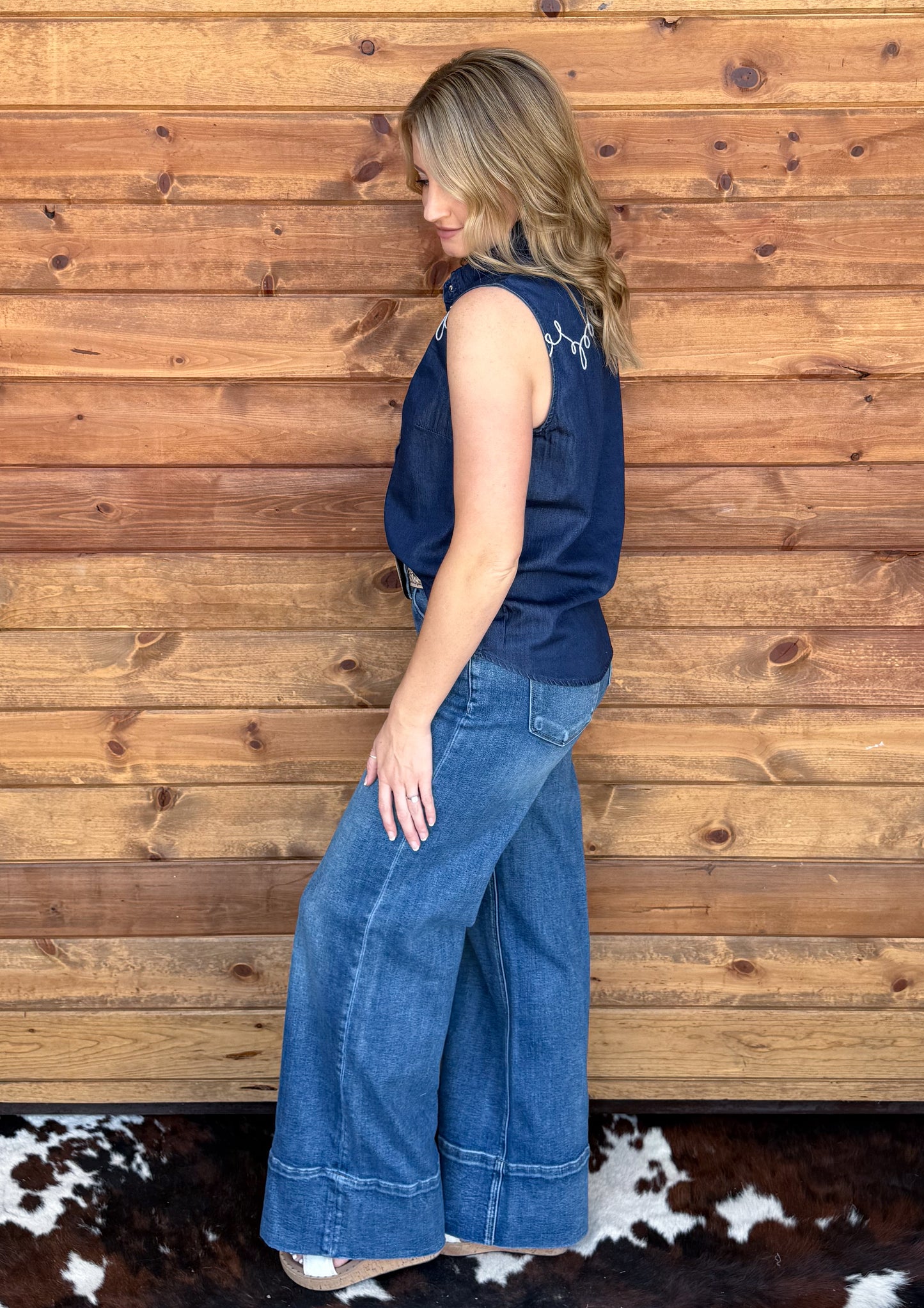 Dallas Days Top *Dark Wash