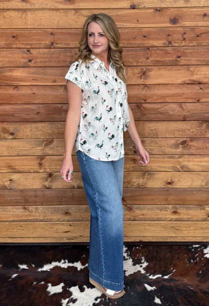 The Rooster Button-Up Top
