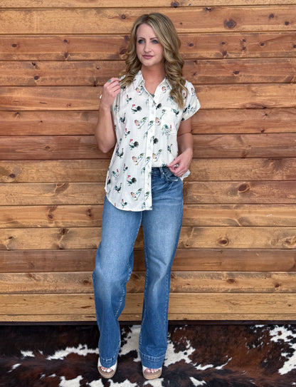 The Rooster Button-Up Top