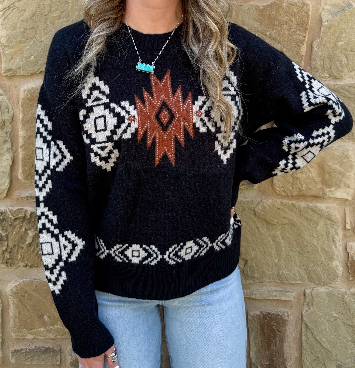 Southwestern Aztec Sweater