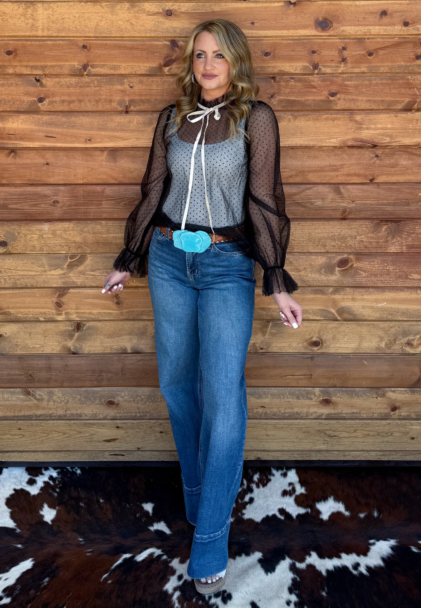 The April Sheer Blouse *Black