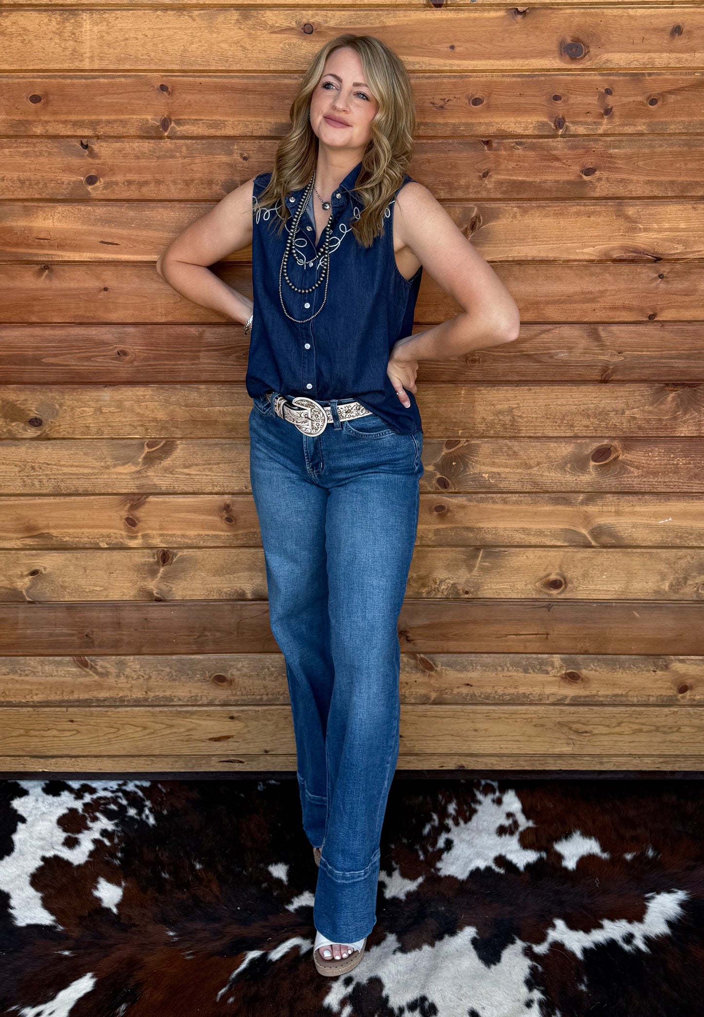 Dallas Days Top *Dark Wash
