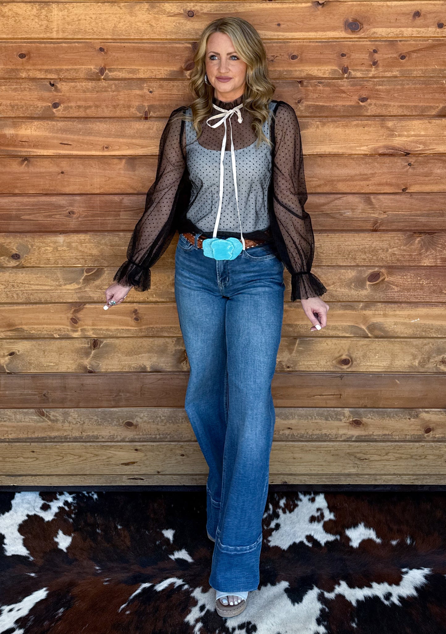 The April Sheer Blouse *Black