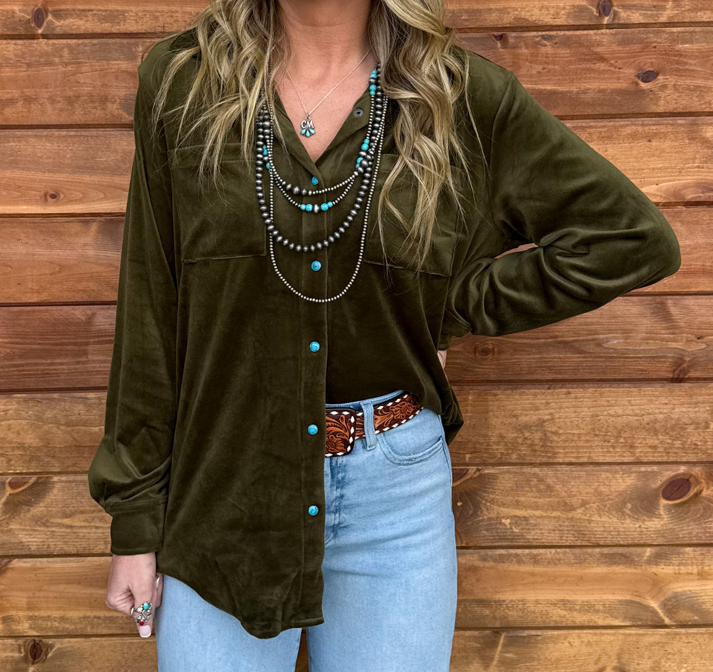 Velvet Moves Top *Agave