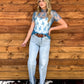 Floral Lace Mesh Top *Jade