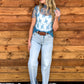Floral Lace Mesh Top *Jade
