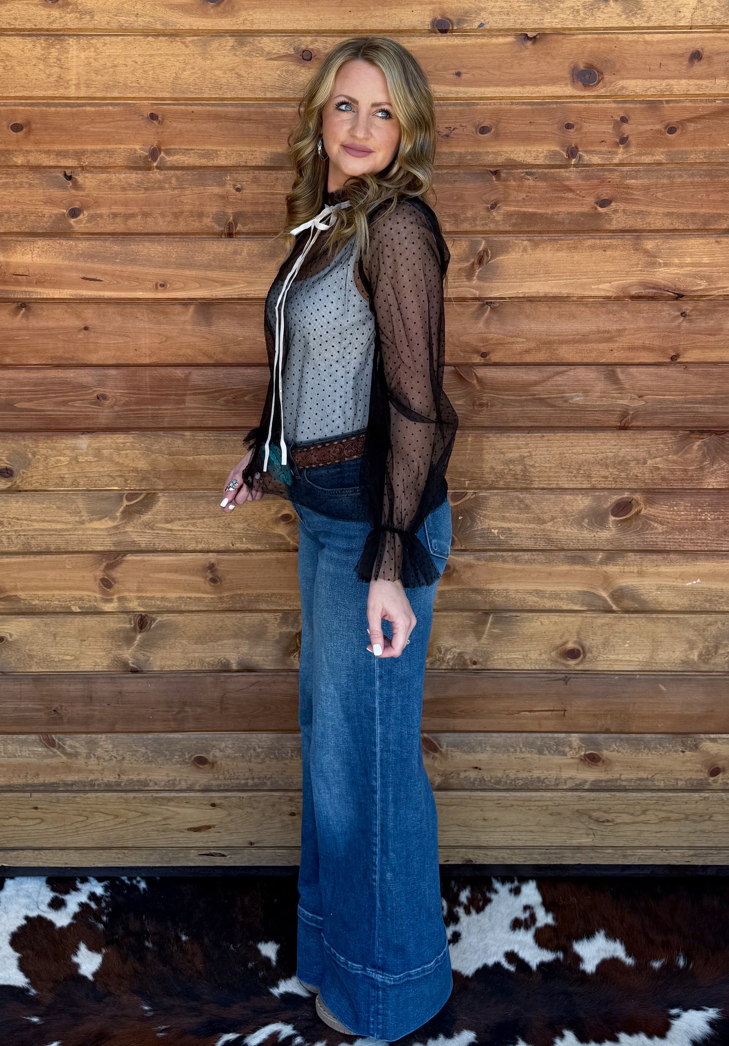 The April Sheer Blouse *Black