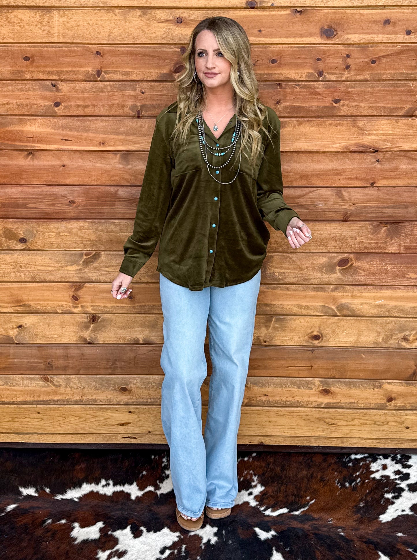 Velvet Moves Top *Agave