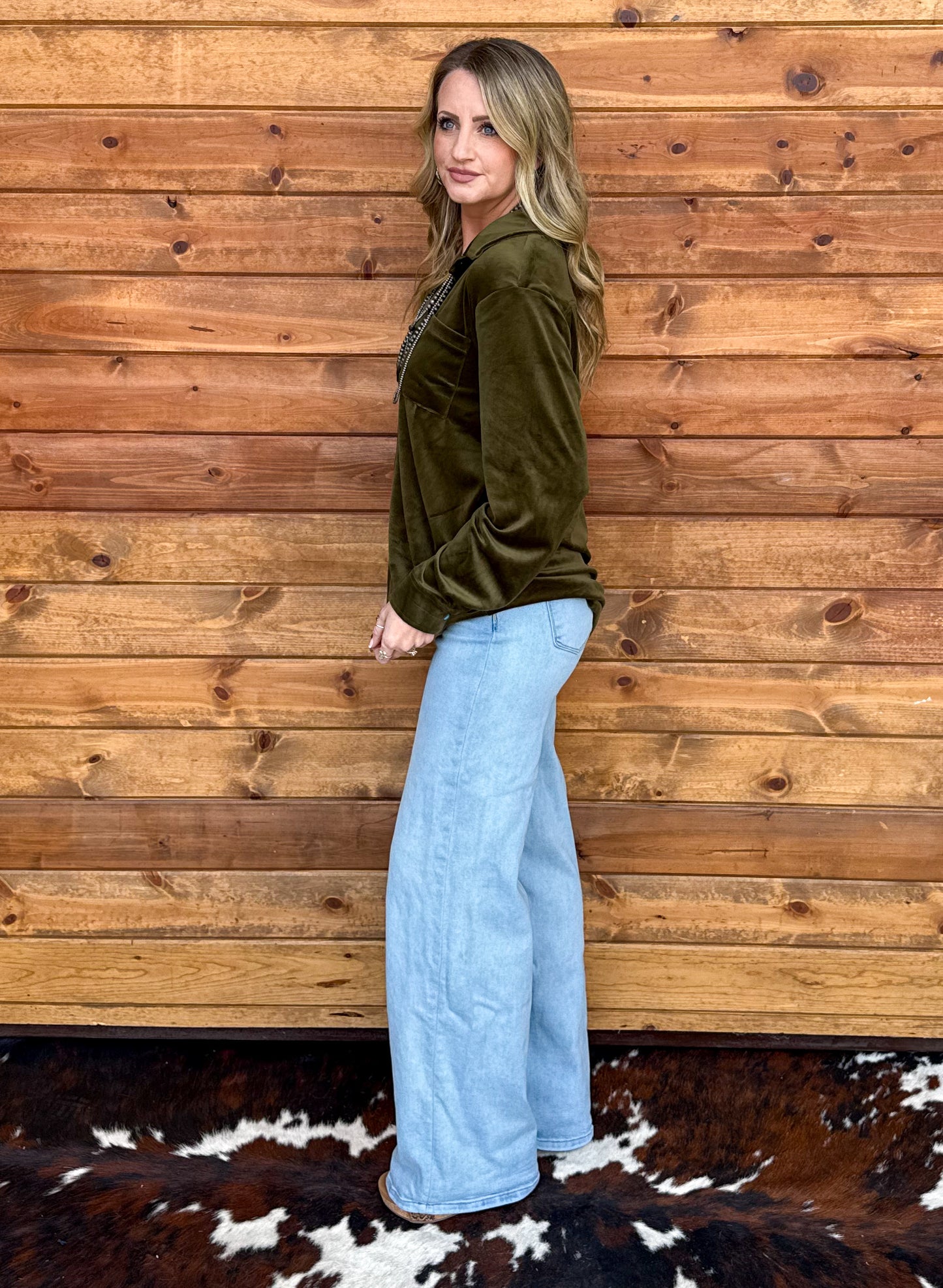 Velvet Moves Top *Agave