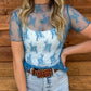 Floral Lace Mesh Top *Jade