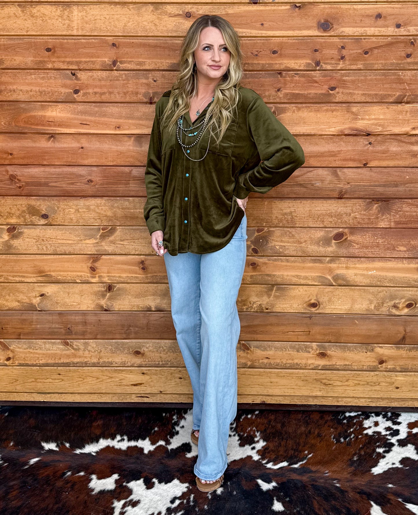 Velvet Moves Top *Agave