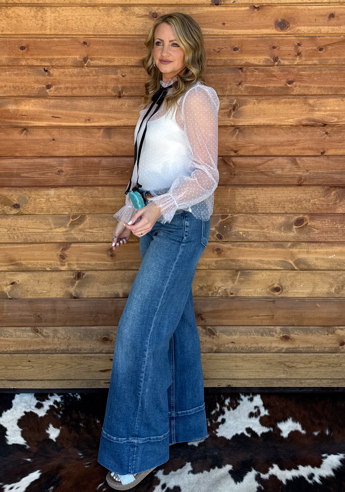 The April Sheer Blouse *White