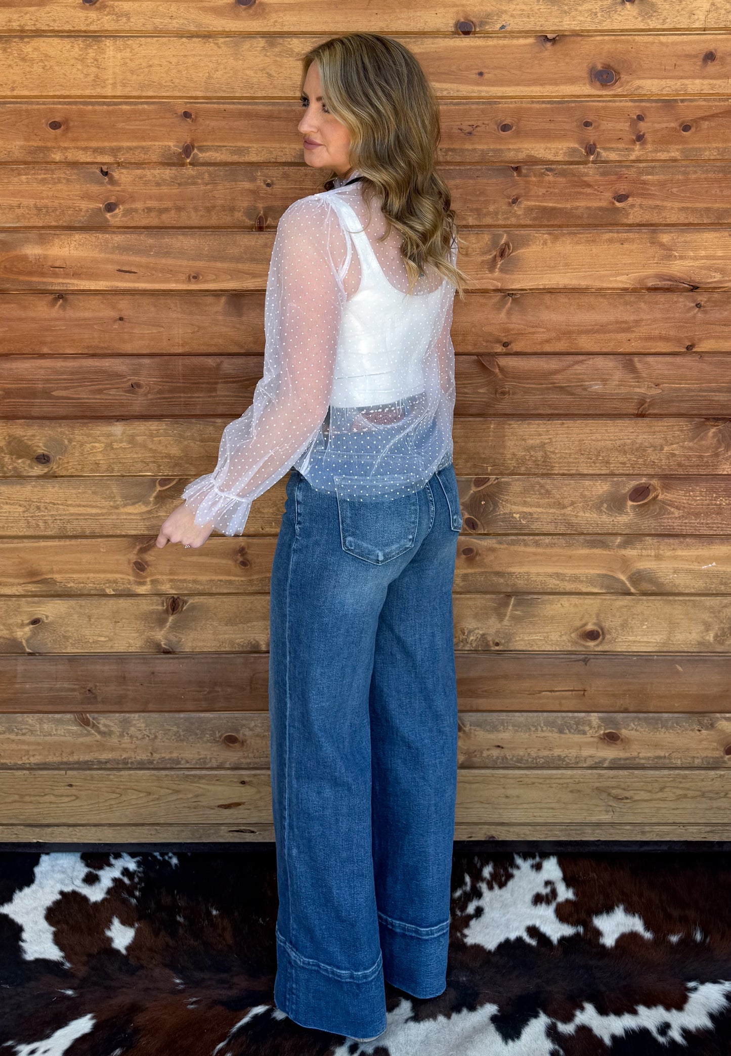 The April Sheer Blouse *White