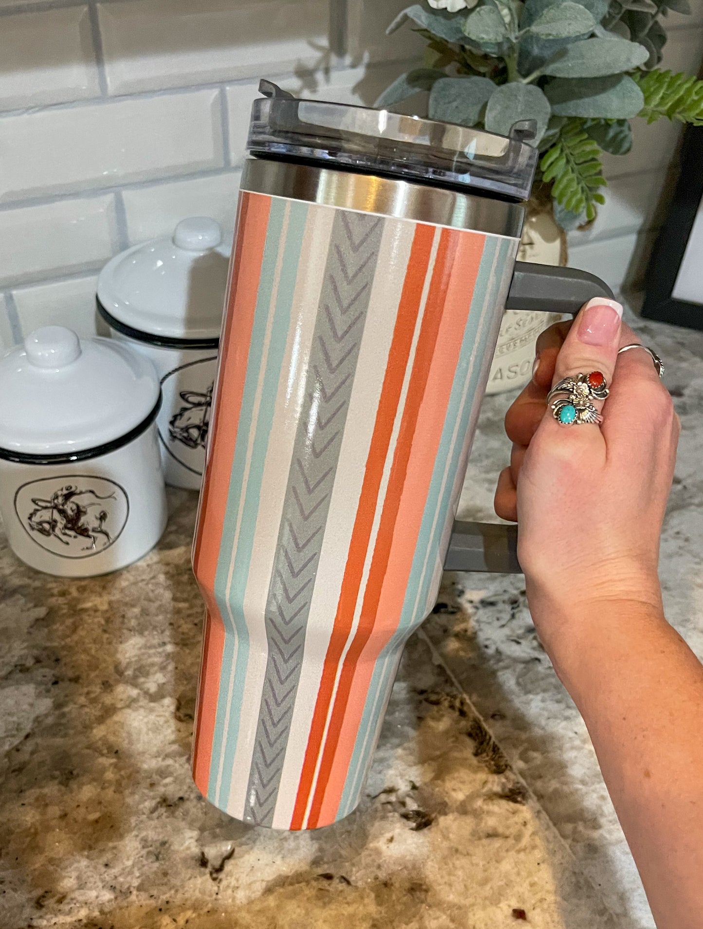 Peach Serape 40oz Tumbler