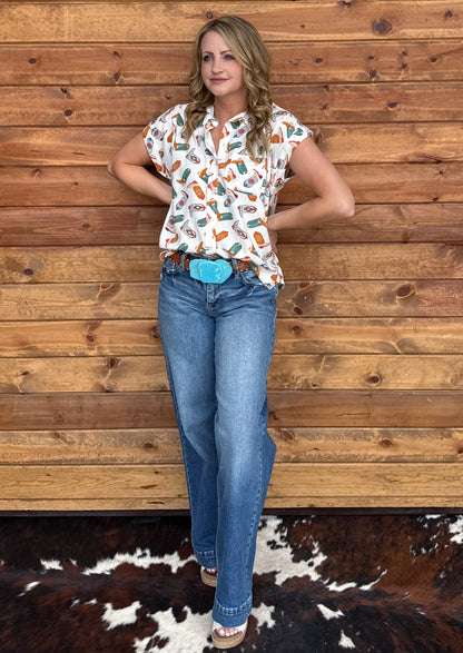 The Booties Button-Up Top