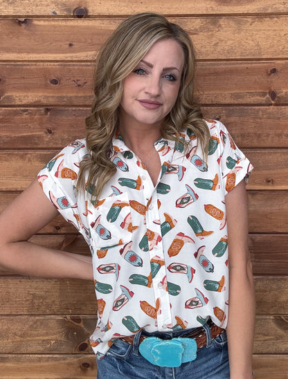 The Booties Button-Up Top