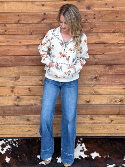 Studded Horses Pullover