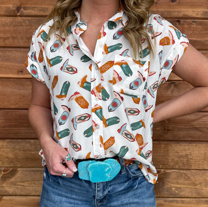 The Booties Button-Up Top