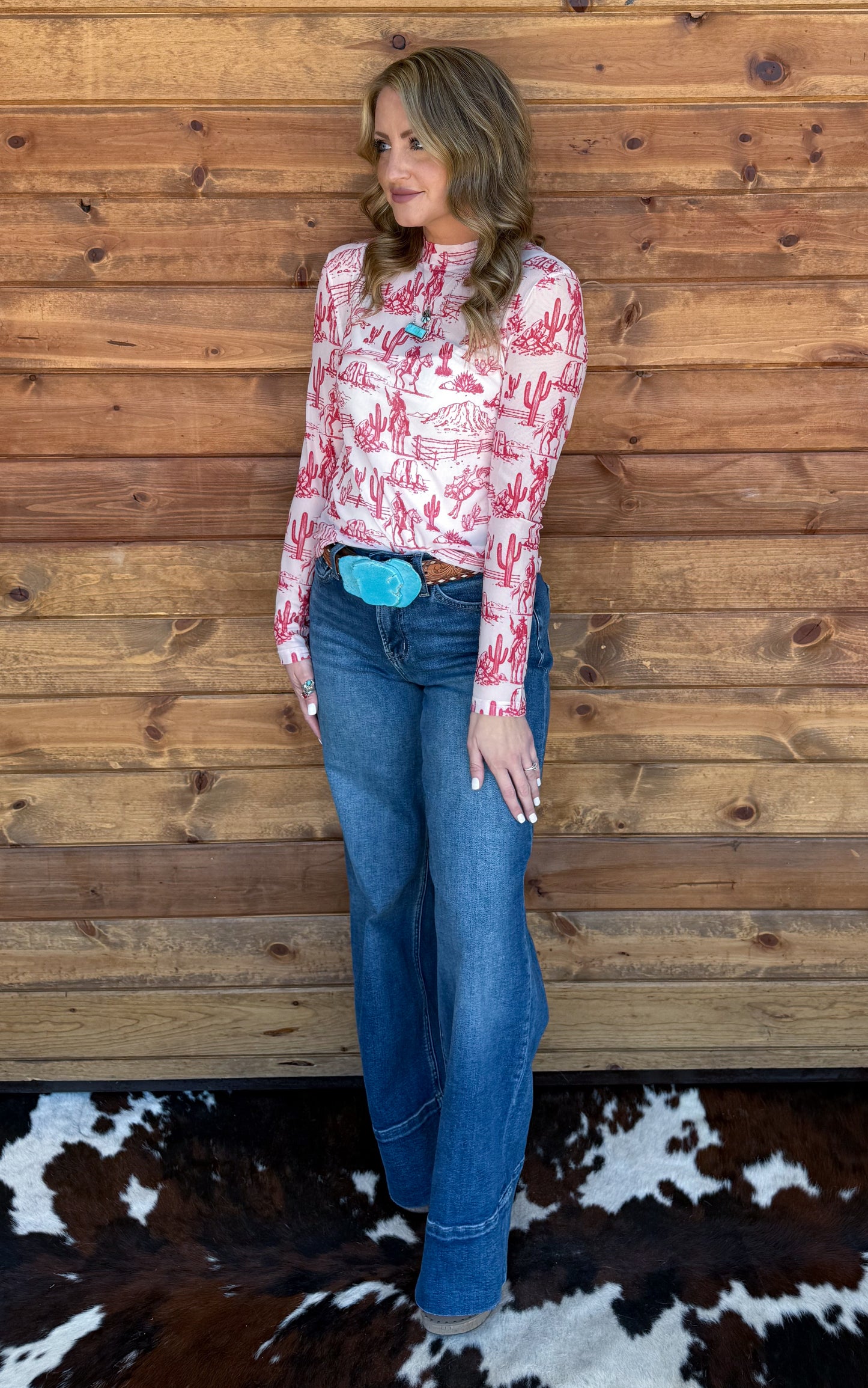 Desert Cowboy Mesh Top