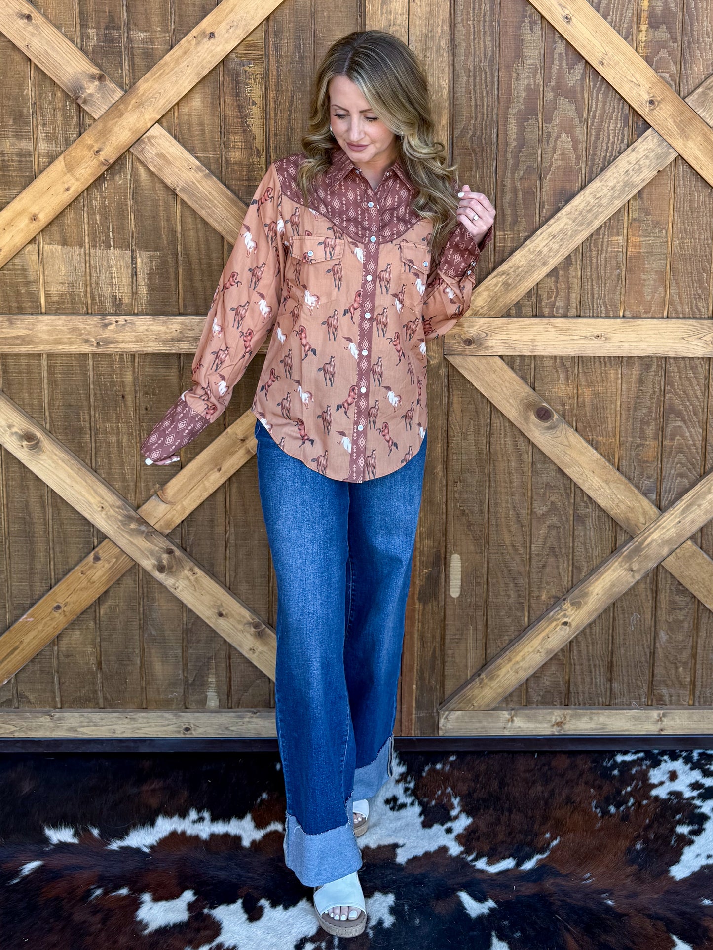 Ranch Horses Pearl Snap