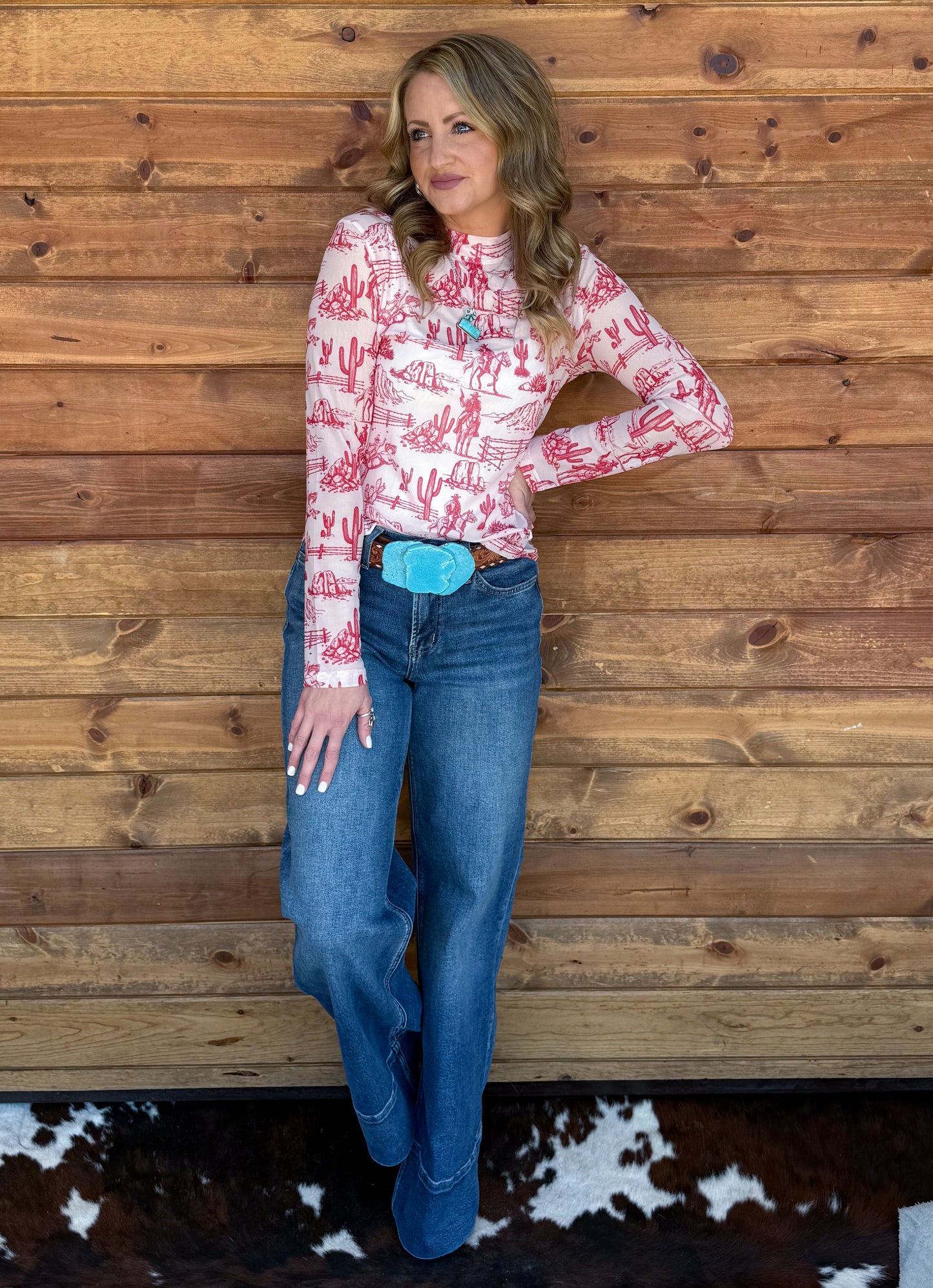 Desert Cowboy Mesh Top