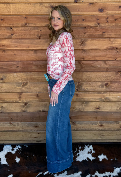 Desert Cowboy Mesh Top