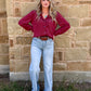 Leather Lux Top *Burgundy