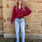 Leather Lux Top *Burgundy