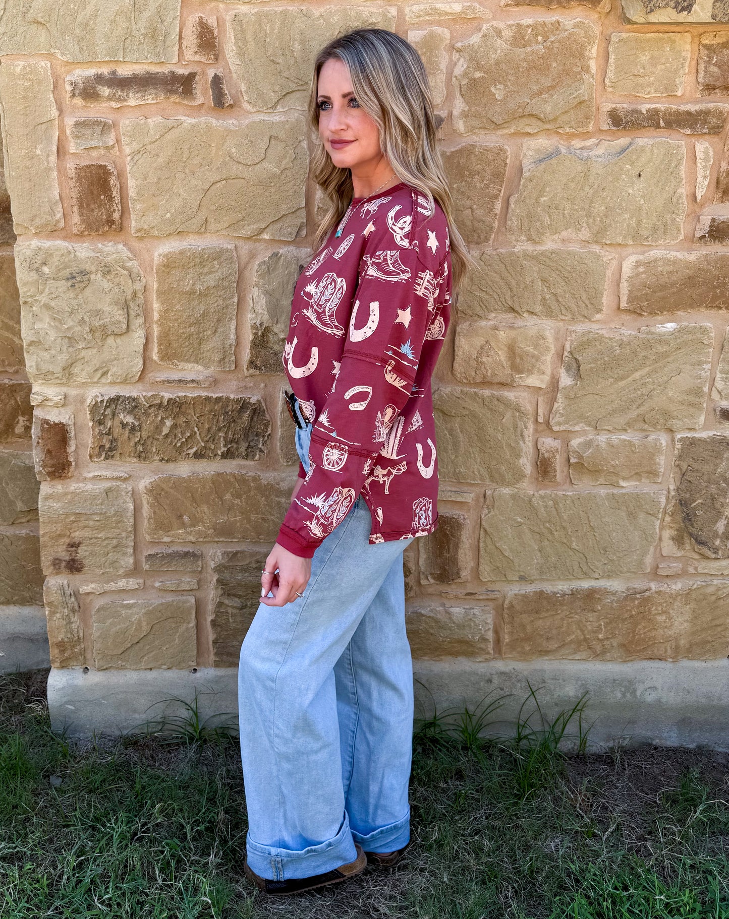 Out West Collage Top