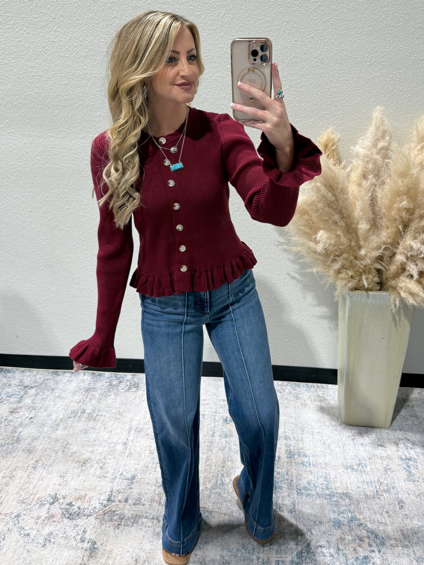 The Holly Top *Burgundy