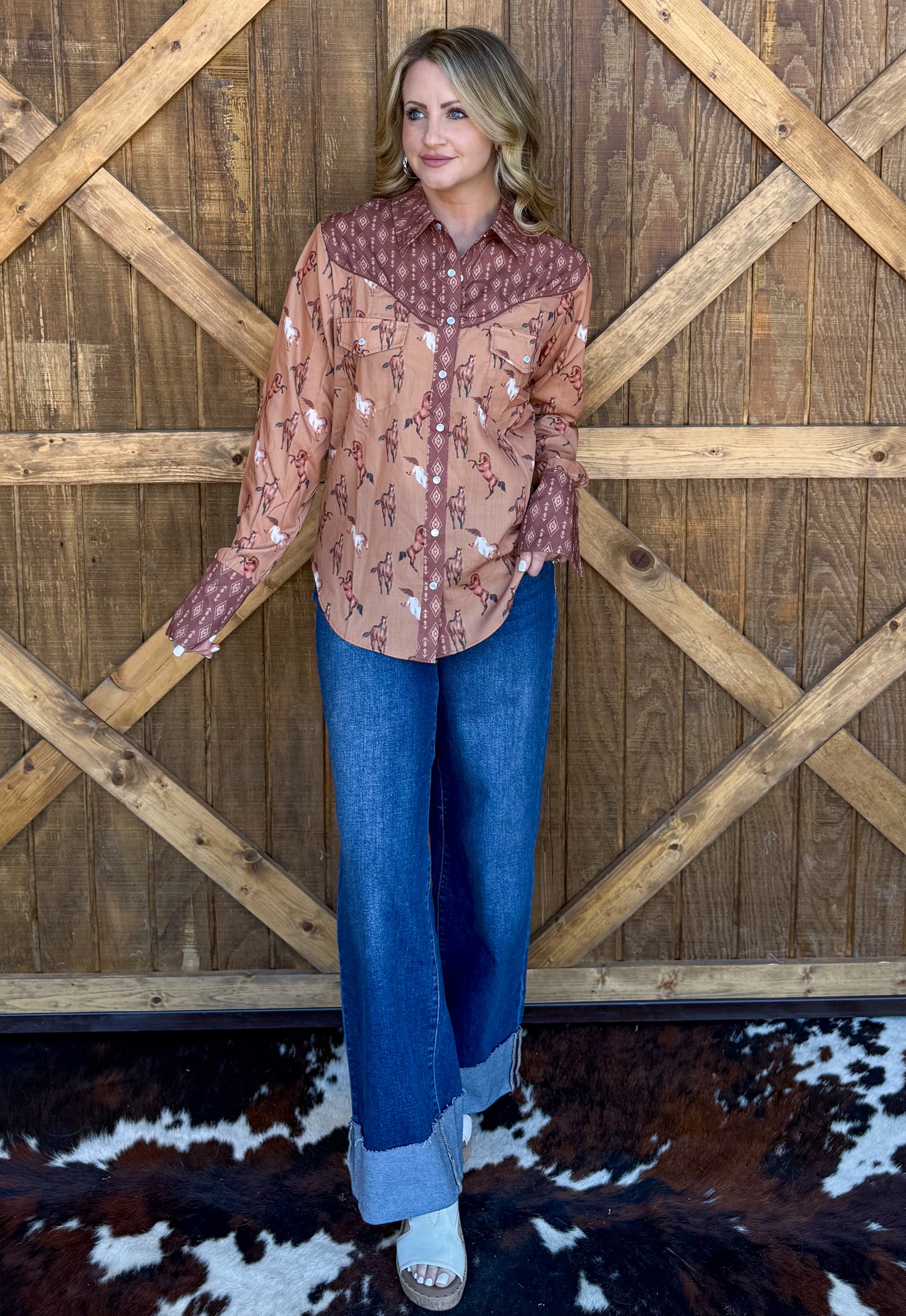 Ranch Horses Pearl Snap