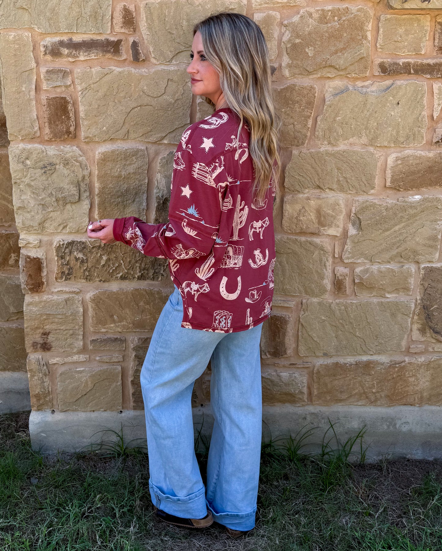 Out West Collage Top