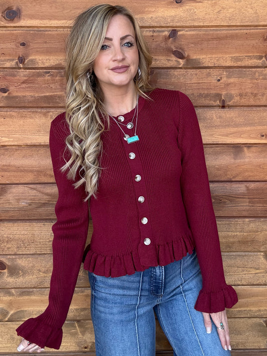 The Holly Top *Burgundy