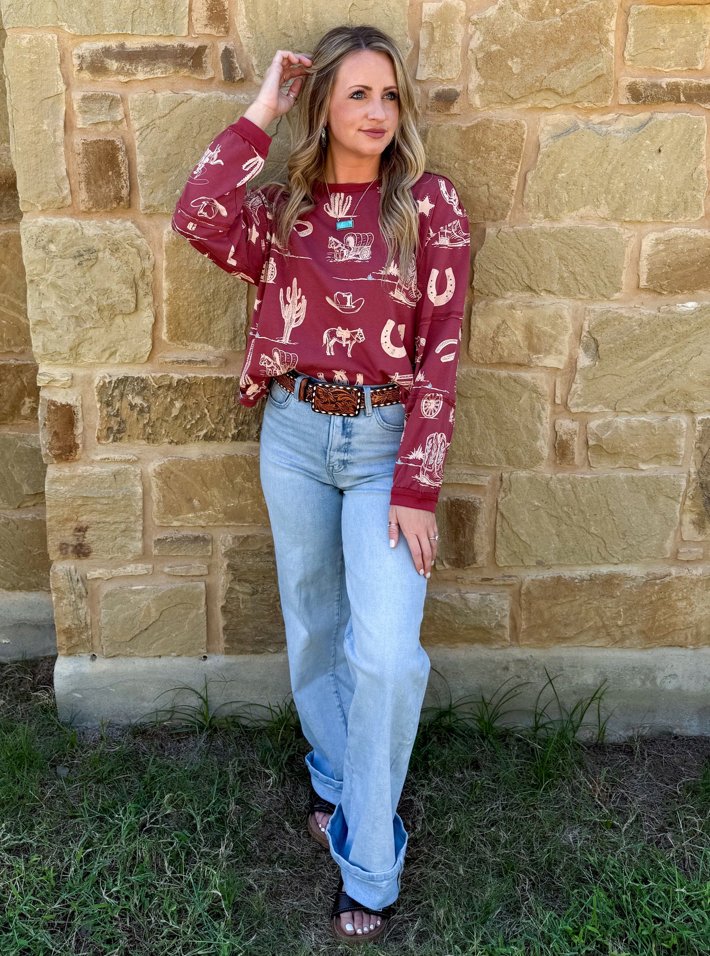 Out West Collage Top