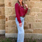 Leather Lux Top *Burgundy