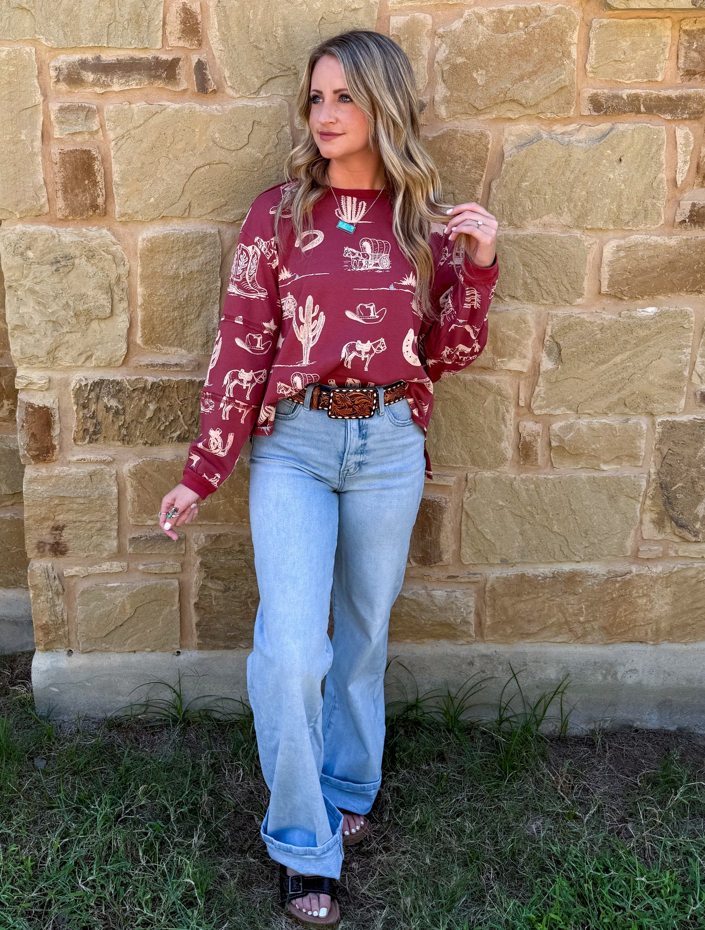 Out West Collage Top