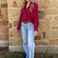 Leather Lux Top *Burgundy