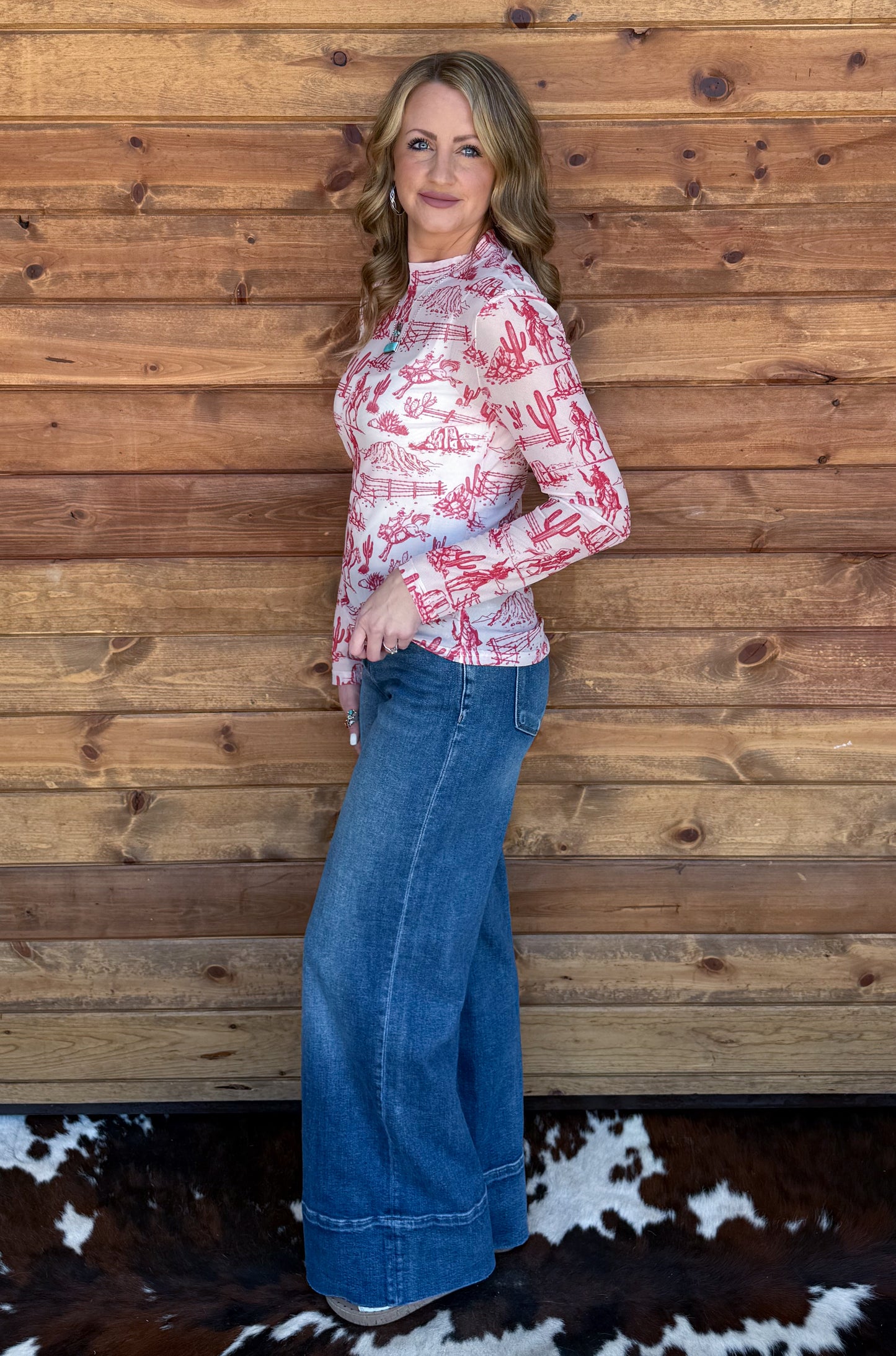 Desert Cowboy Mesh Top
