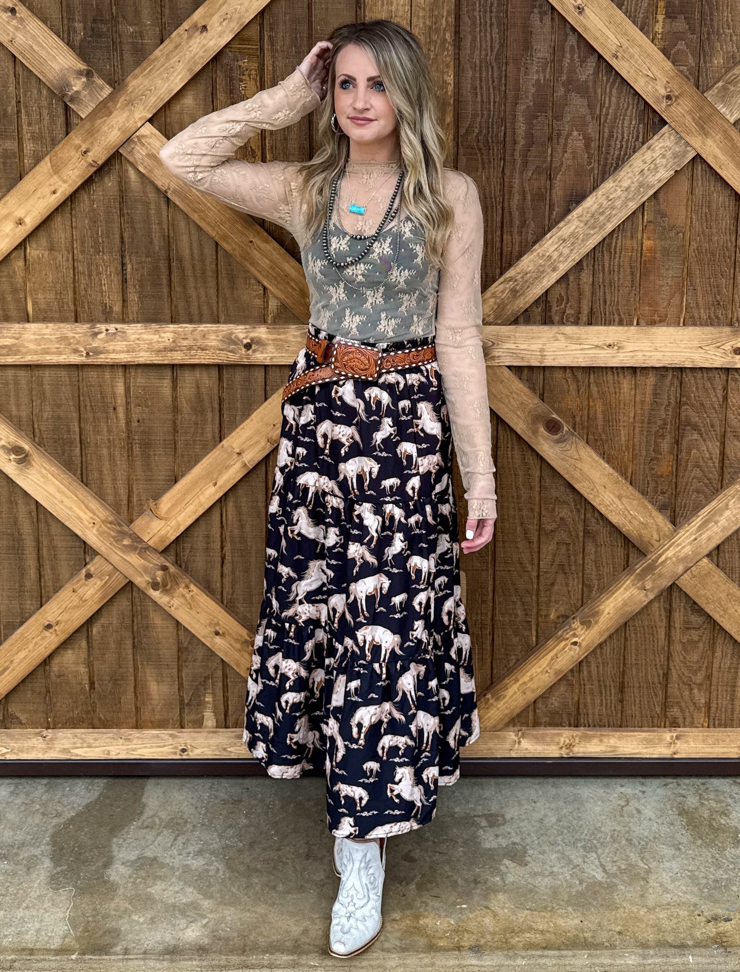 Fresh Horses Maxi Skirt