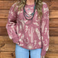 Southern Cowboy Collage Sweater *Mauve