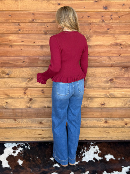 The Holly Top *Burgundy