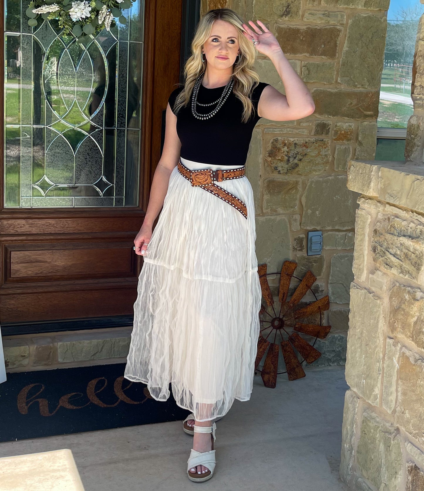 Champagne Toast Maxi Skirt