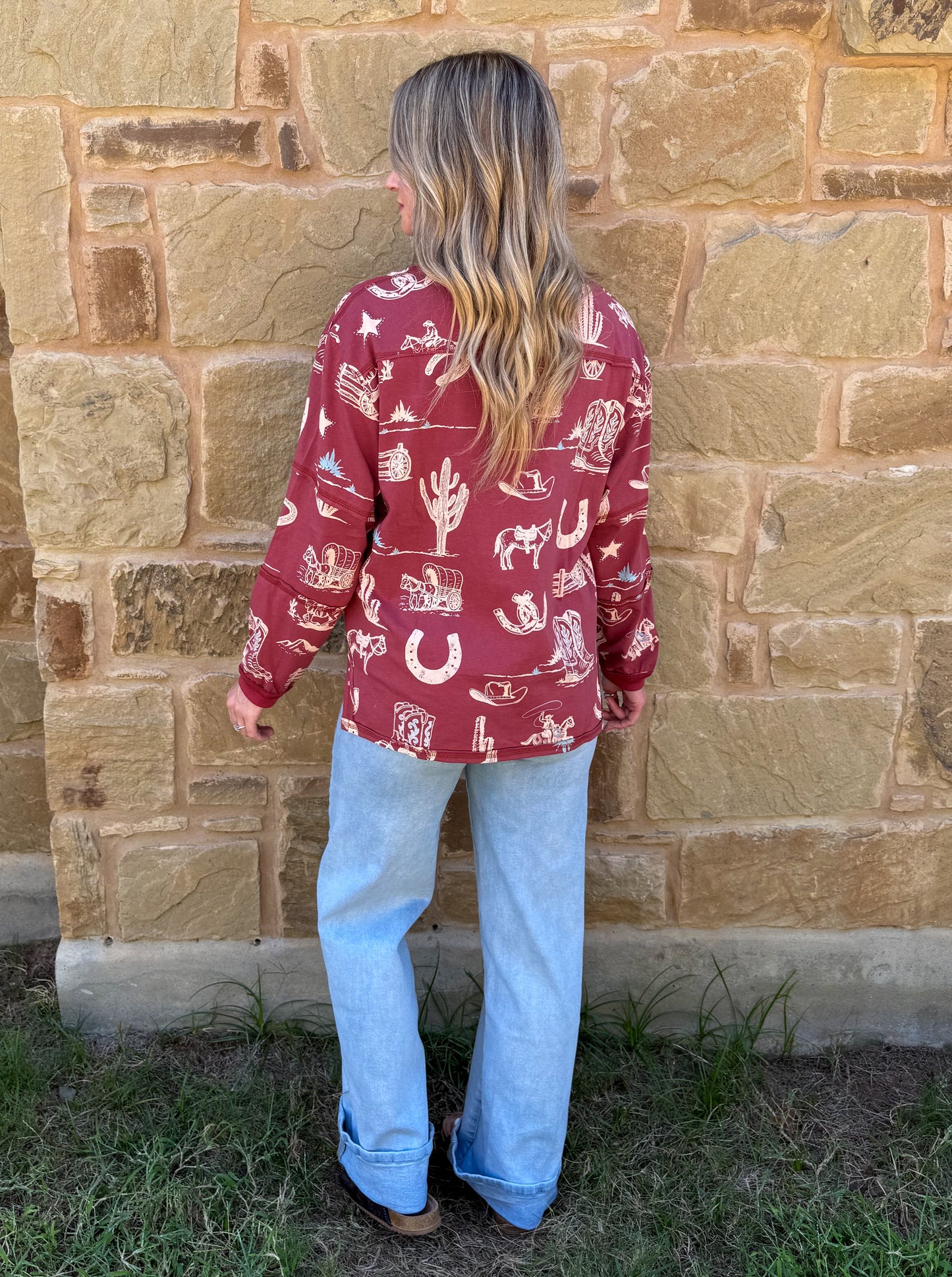 Out West Collage Top