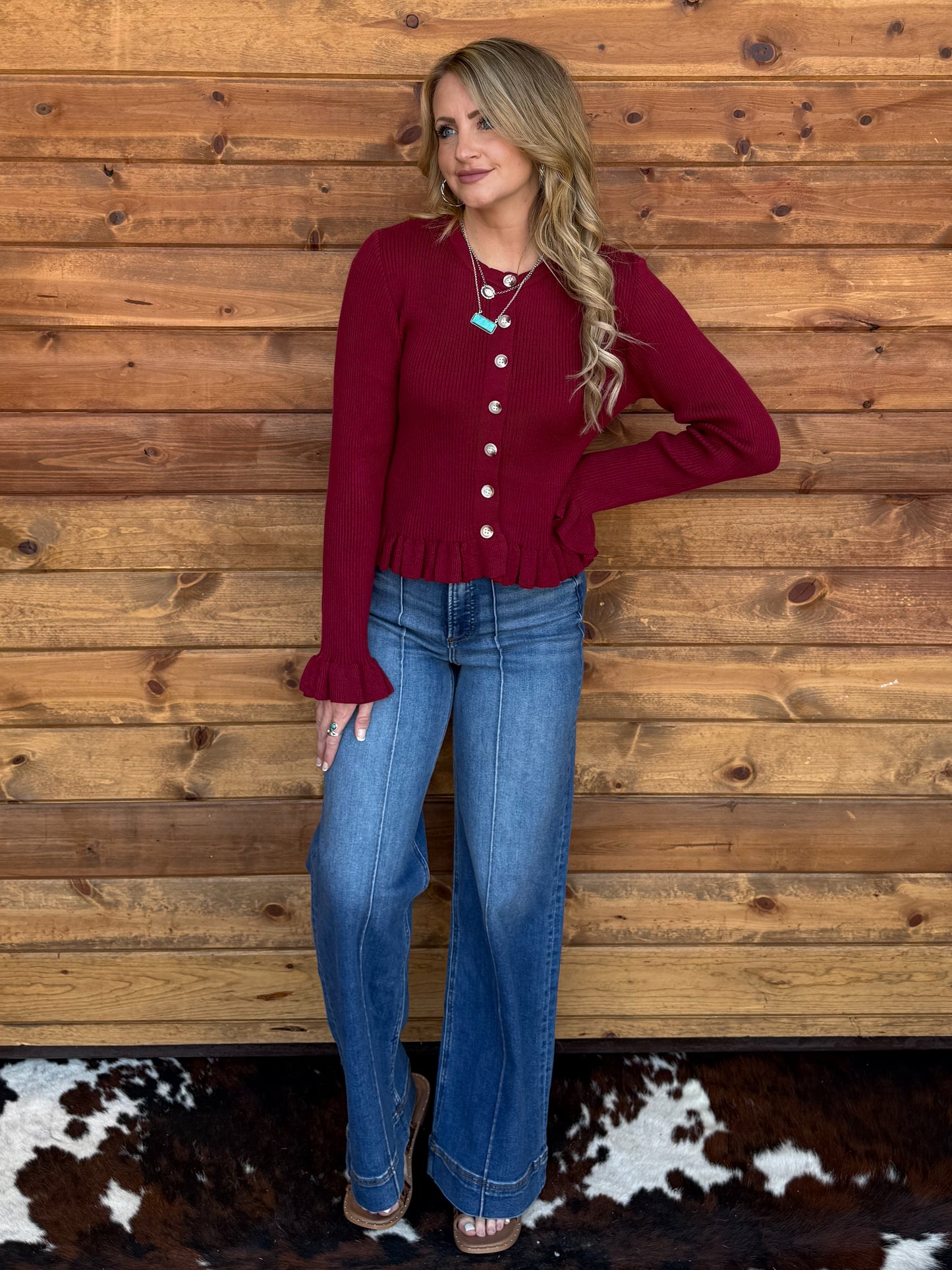The Holly Top *Burgundy
