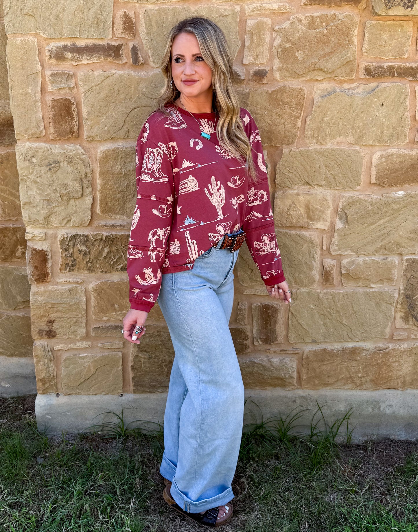 Out West Collage Top