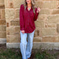 Leather Lux Top *Burgundy