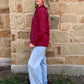 Leather Lux Top *Burgundy