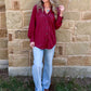 Leather Lux Top *Burgundy