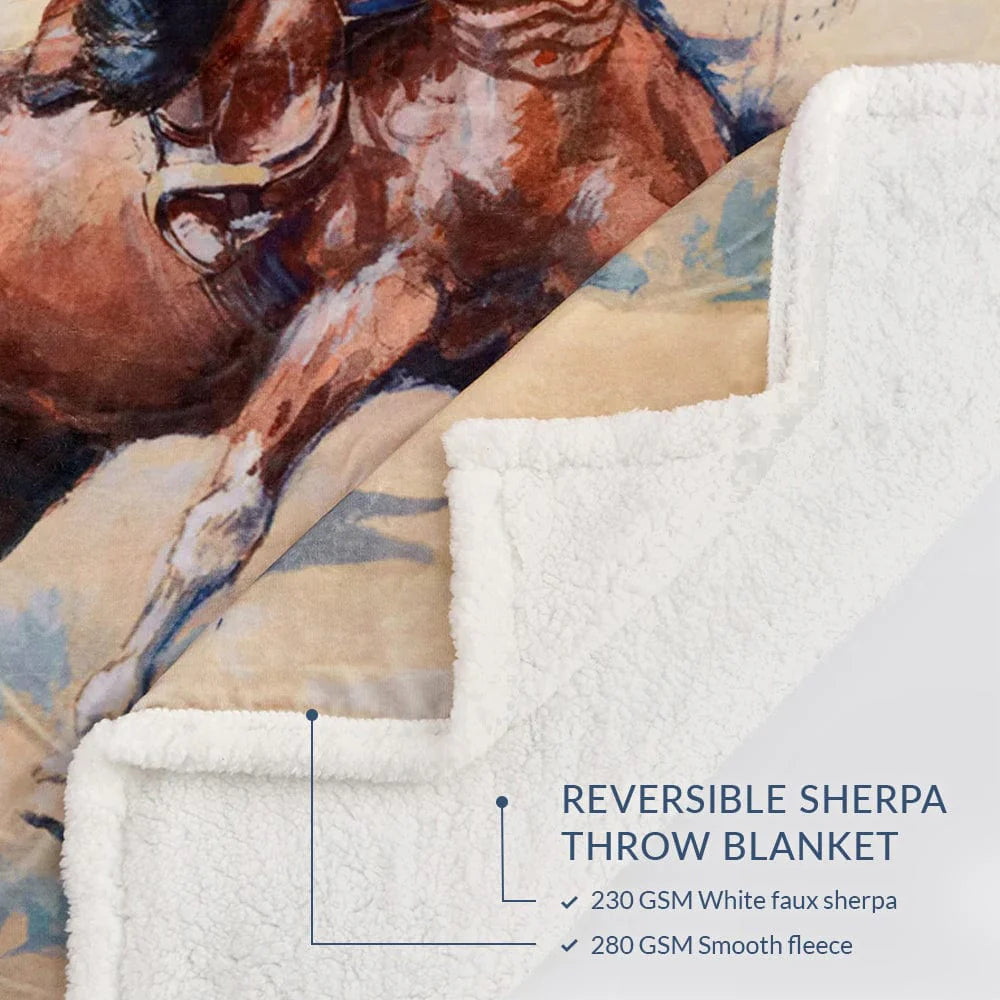 Buster Sherpa Throw Blanket